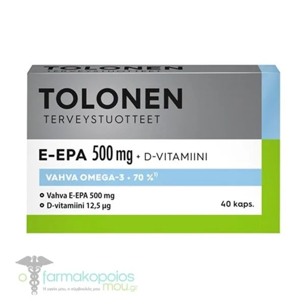 Tri Tolonen E-EPA 500mg & D-Vitamin, 40caps