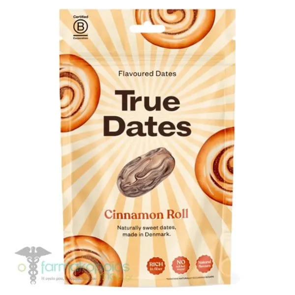 True Dates Χουρμάδες με Γεύση Cinnamon Roll Cream, 100g