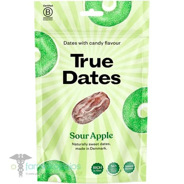 True Dates Creamy Sour Apple Χουρμάδες με Γεύση Ξινόμήλο, 100g