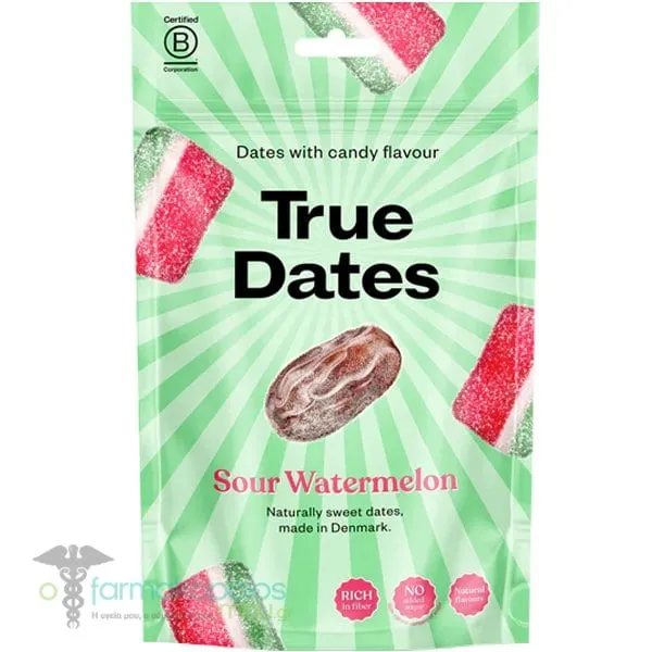 True Dates Creamy Sour Watermelon Χουρμάδες με Γεύση Καρπούζι, 100g