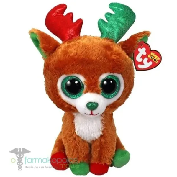 TY Beanie Boos Plush Toy 15cm, 1pc - Τάρανδος Καφέ