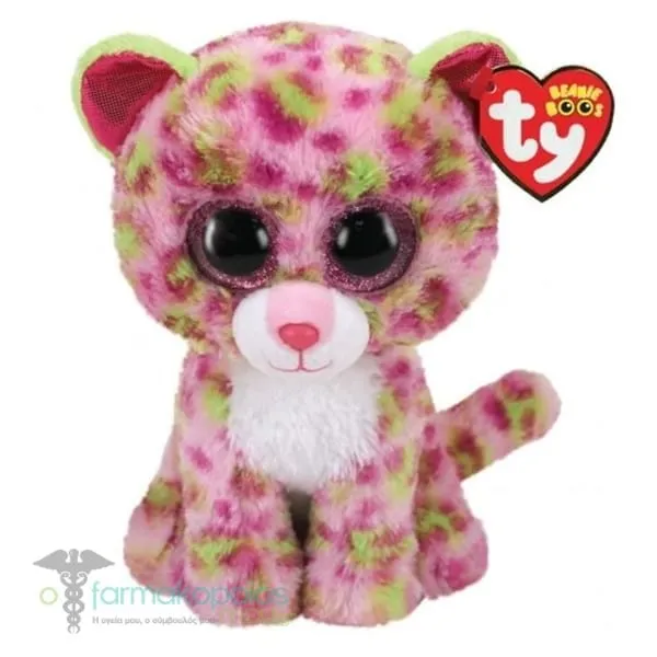 TY Beanie Boos Plush Toy 15cm, 1pc - Λεοπάρδαλη Ροζ