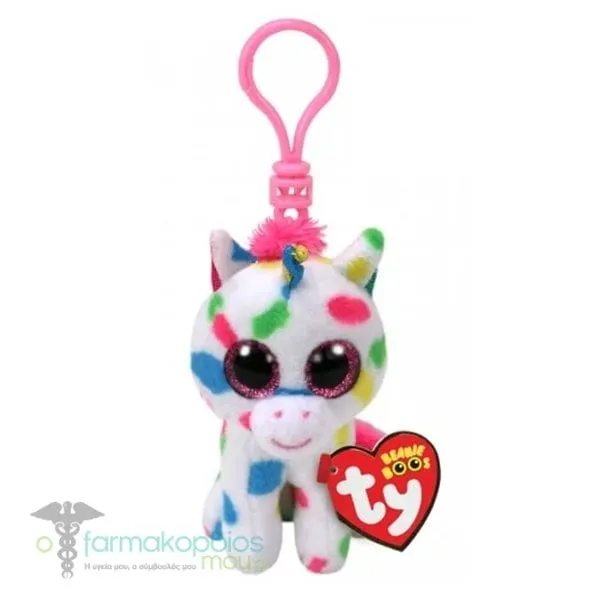 TY Beanie Boos Clip Plush 8.5cm, 1pc - Μονόκερος Πιτσιλωτός