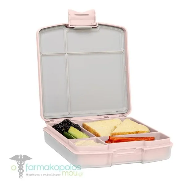 Ubbi Bento Δοχείο Φαγητού με 4 Xωρίσματα, 1τεμ - Blush Pink