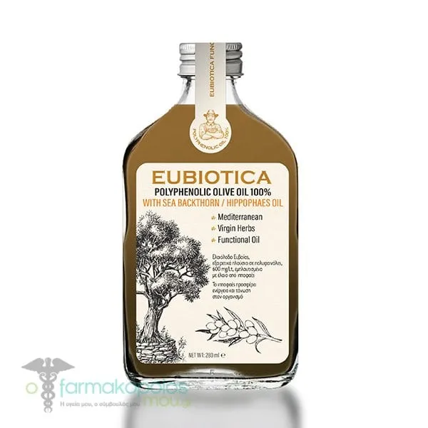 Εubiotica Polyphenolic Olive Oil 100% with Sea Buckthorn/ Hippophaes Oil, 280ml