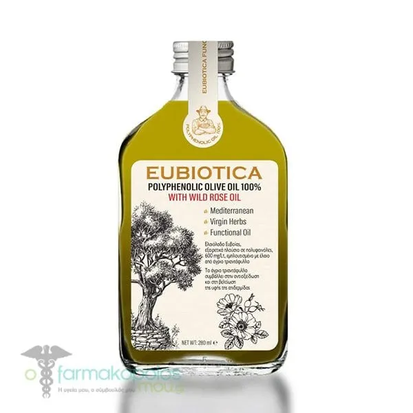 Εubiotica Polyphenolic Olive Oil 100% with Wild Rose Oil, 280ml