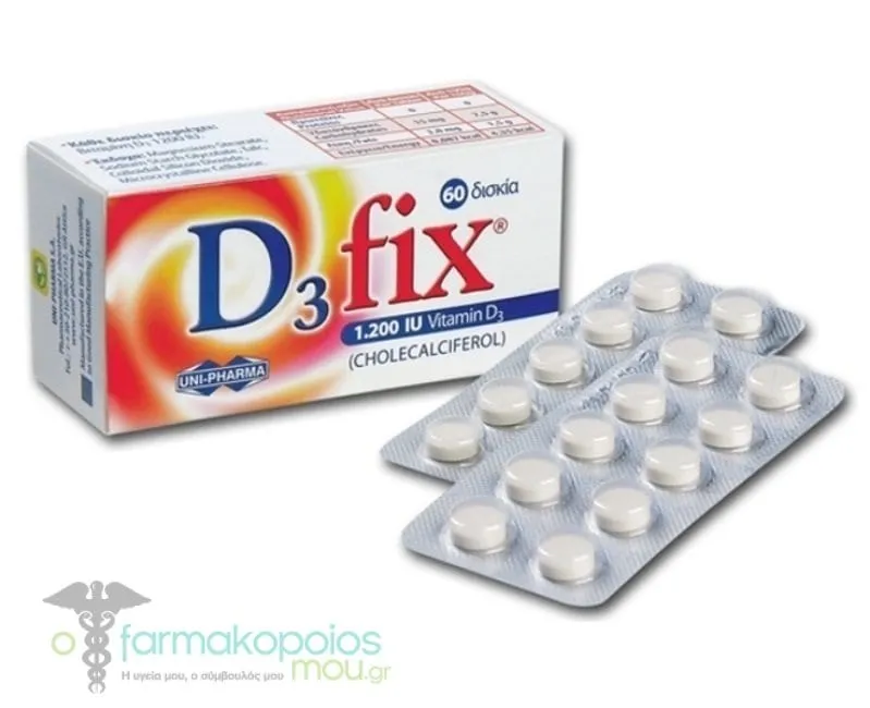 Uni-Pharma D3 Fix 1.200iu, 60tabs