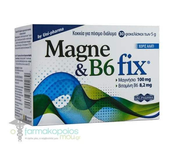 Uni-Pharma Magne & B6 Fix, 30sachets