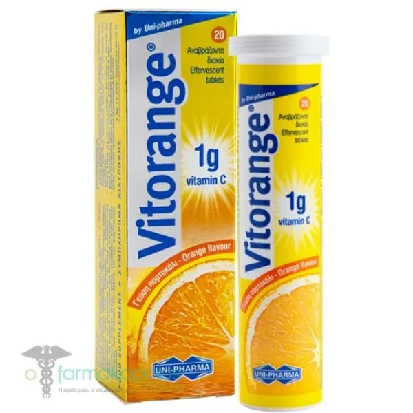 Uni-Pharma Vitorange Vitamin C 1g, 20eff.tabs