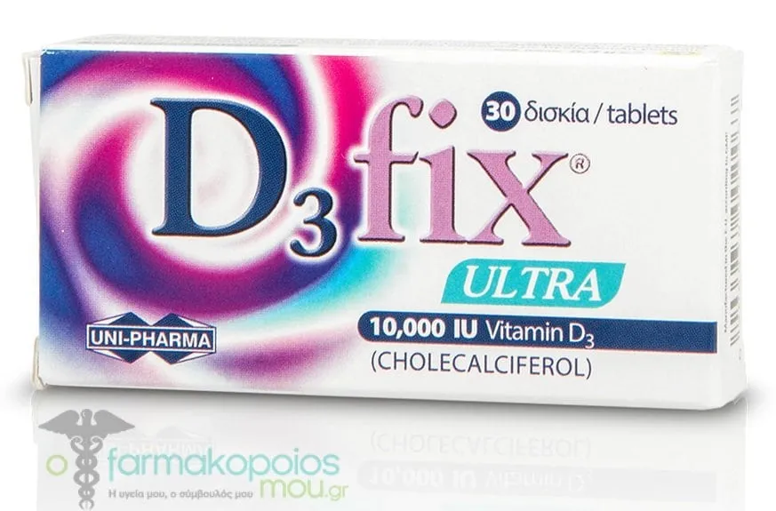 Uni-Pharma D3 Fix Ultra 10000iu, 30tabs