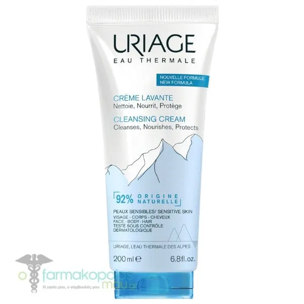 Uriage Cleansing Cream for Face, Body & Hair, 200ml