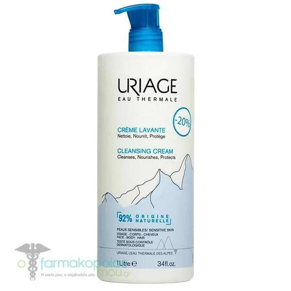 Uriage Eau Thermale Promo -20% Cleansing Κρέμα Καθαρισμού Χωρίς Σαπούνι, 1L