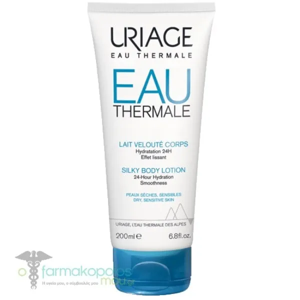 Uriage Eau Thermale Silky Body Lotion for Dry Sensitive Skin, 200ml