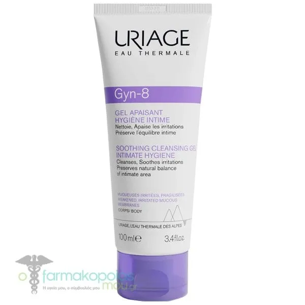 Uriage Gyn-8 Intimate Hygiene Soothing Cleansing Gel, 100ml