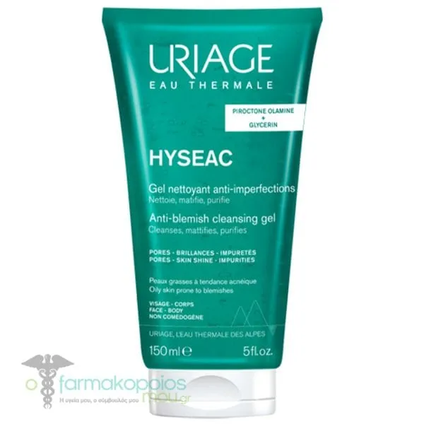 Uriage Hyseac Cleansing Gel for Oily Skin with Blemishes, 150ml