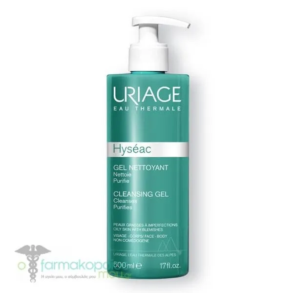 Uriage Hyseac Promo -20% Cleansing Gel for Oily Skin with Blemishes, 500ml