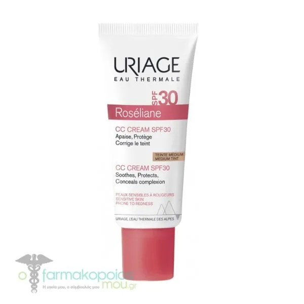 Uriage Roseliane CC Cream Medium Tint SPF30+, 40ml