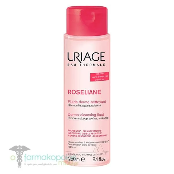 Uriage Roseliane Fluide Dermo-Nettoyant Υγρό Καθαρισμού Προσώπου, 250ml