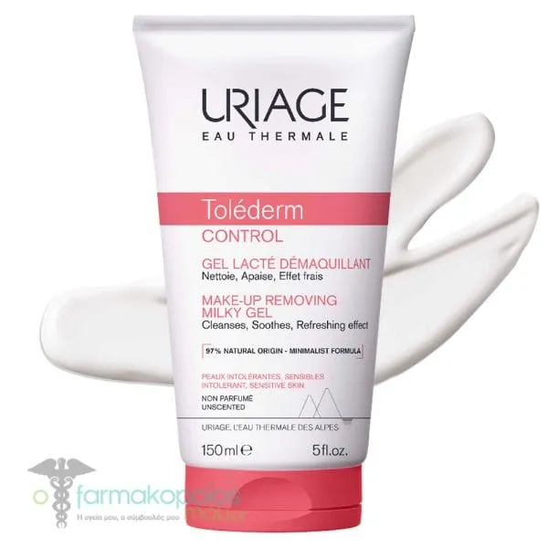 Uriage Tolederm Control Make-Up Removing Milky Gel, 150ml