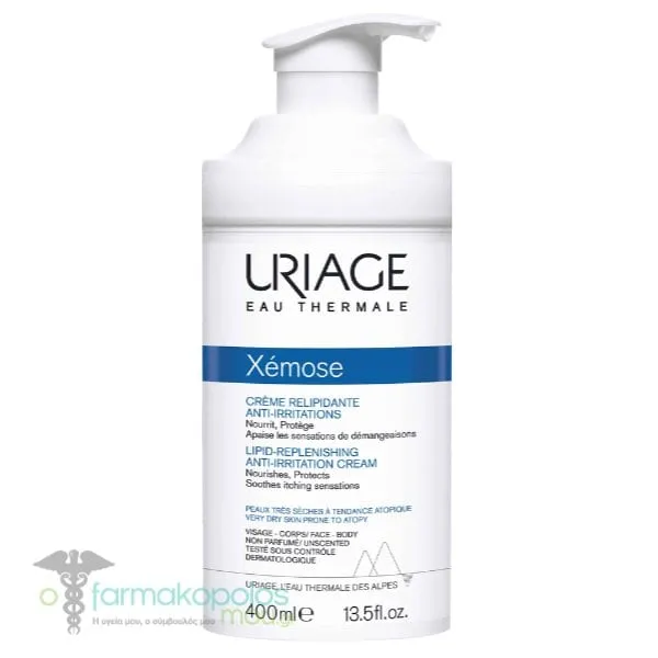 Uriage Xemose Lipid-Replenishing Anti-Irritation Cream, 400ml