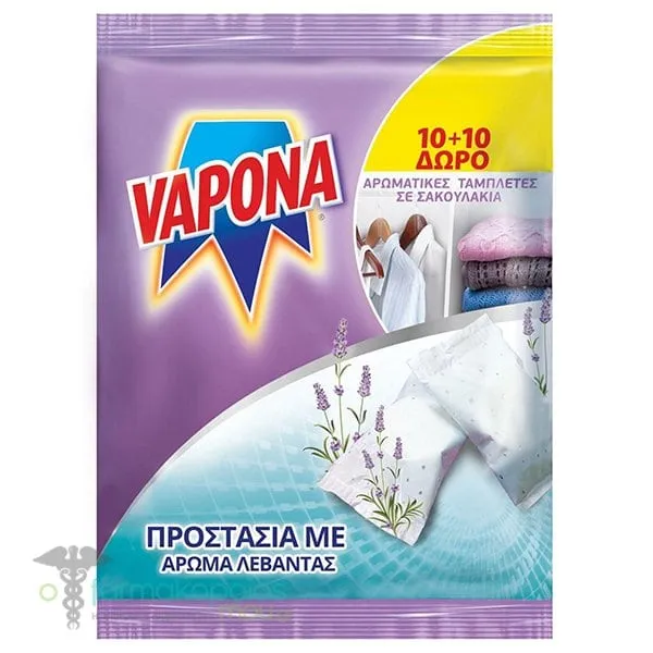 Vapona Σκοροκτόνες Ταμπλέτες Λεβάτνα 10+10Δώρο