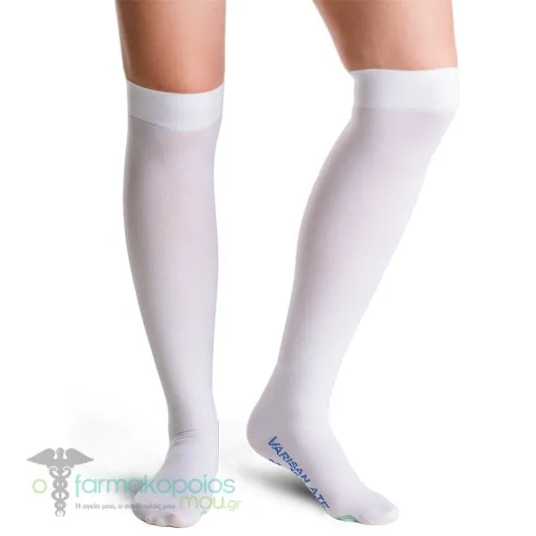 Varisan A.T.E. Below Knee Compression Stockings White 18mmHg, 1pair