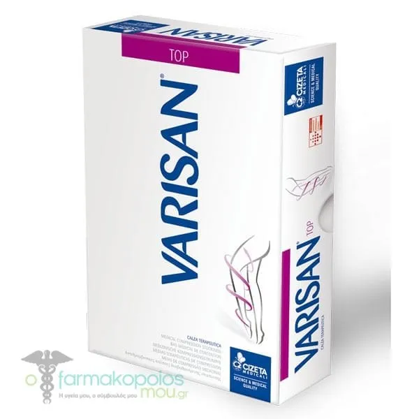 Varisan Top Monocollant Ccl1 (18–21 mmHg) Normale Graduated Compression Sock without Toe Cap Left Foot, 1pc - Μπέζ