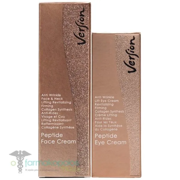 Version Promo Set with Peptide Face Cream, 50ml, Peptide Eye Cream , 30ml & Free Beach Sarong, 1pc, 1set