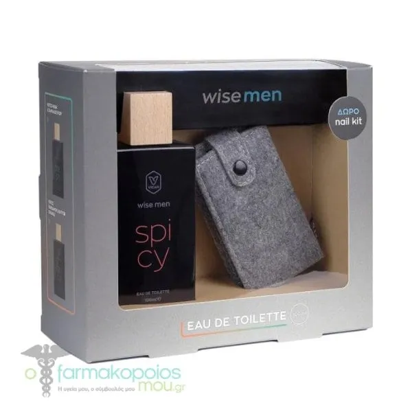 Vican Promo Wise Men Eau de Toilette Spicy, 100ml & Nail Kit, 1set