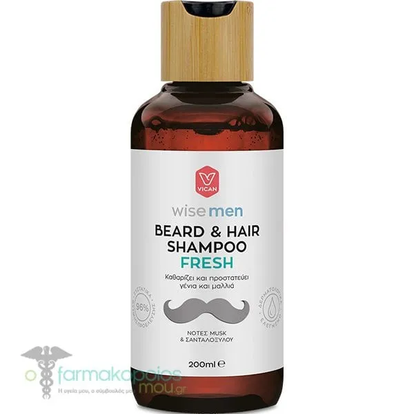 Vican Wise Men Beard & Hair Shampoo Fresh, 200ml