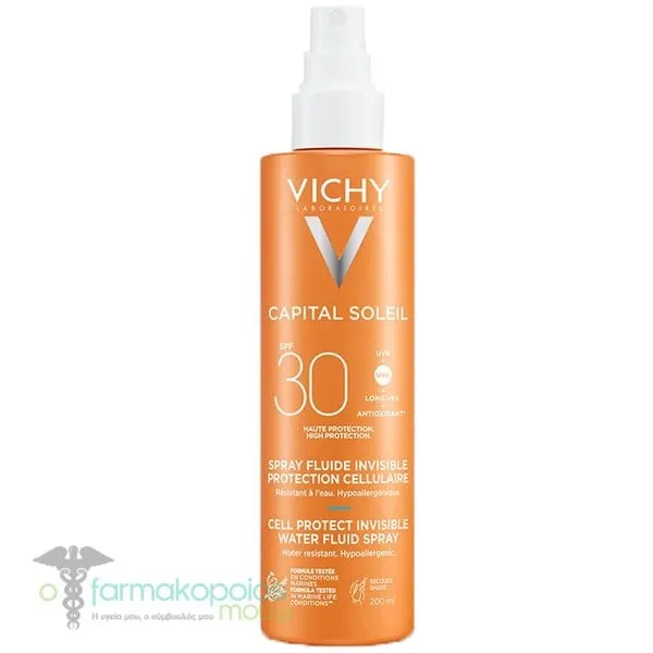 Vichy Capital Soleil Cell Protect Water Fluid Spray SPF30, 200ml