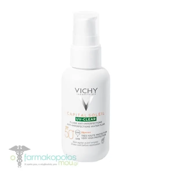 Vichy Capital Soleil UV-Clear Anti-Imperfections Water Fluid SPF50+, 40ml