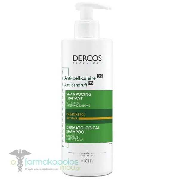Vichy Dercos Anti-Dandruff Shampoo for Dry Hair, 390ml