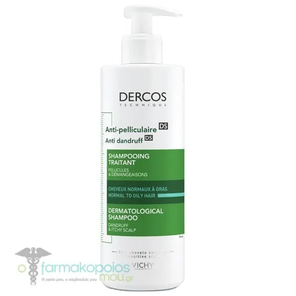 Vichy Dercos Anti-Dandruff DS Shampoo for Normal-Oily Hair, 390ml