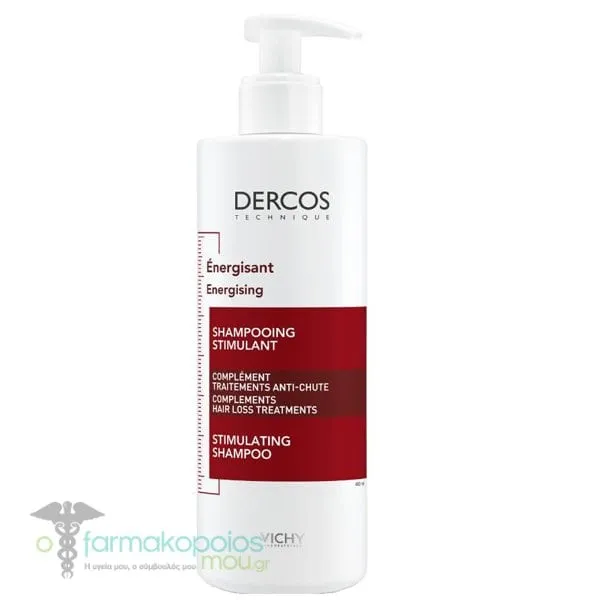 Vichy Dercos Energizing Shampoo Δυναμωτικό Σαμπουάν κατά της Τριχόπτωσης, 400ml
