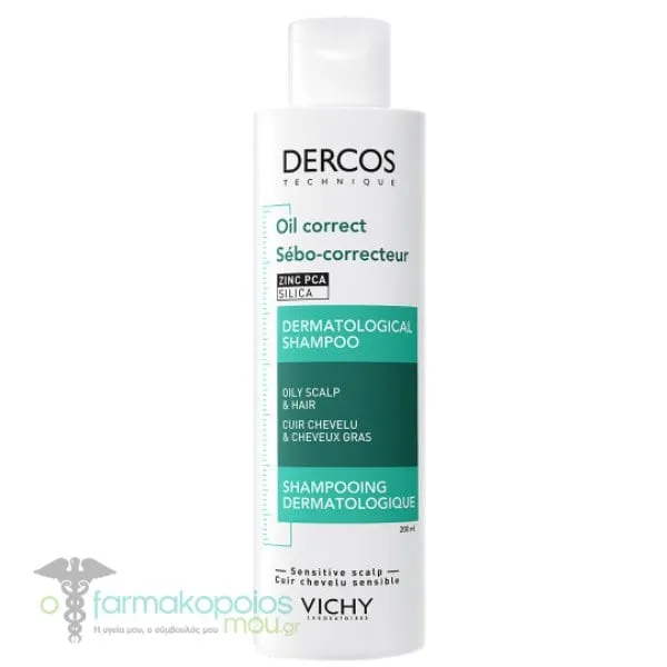 Vichy Dercos Oil Correct Dermatological Shampoo, 200ml