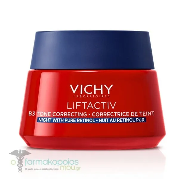 Vichy Liftactiv B3 Τone Correcting Night Cream with Pure Retinol, 50ml