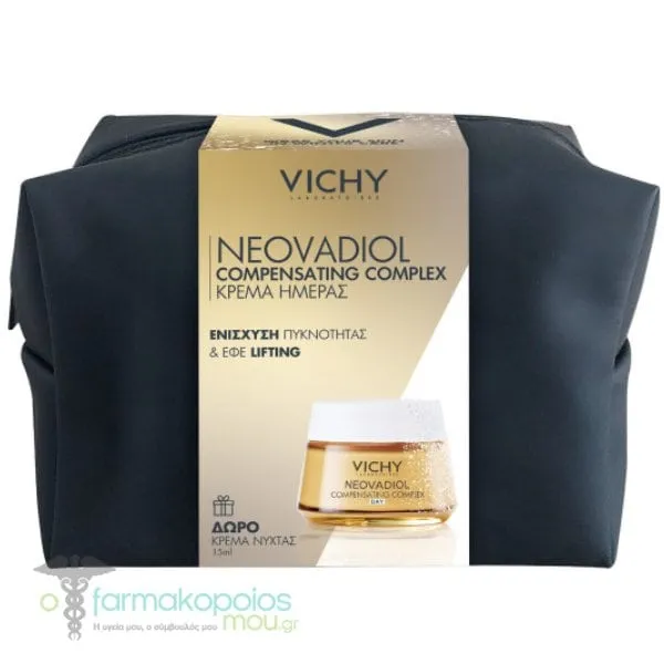 Vichy Promo Neovadiol Compensating Complex Day Cream, 50ml & Free Neovadiol Magistral Night Cream, 15ml & Pouch, 1pc, 1set