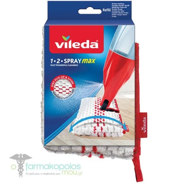 Vileda 1-2 Spray Max Replacement Mop Head, 1pc