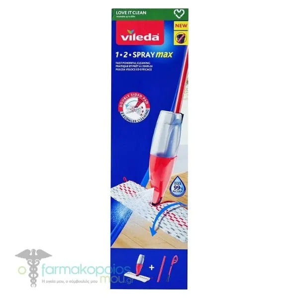 Vileda 1-2 Spray Max Microfibre Mop System, 1set