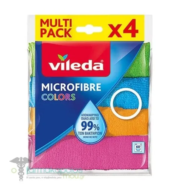 Vileda Microfibre Colors Multipack, 4pcs