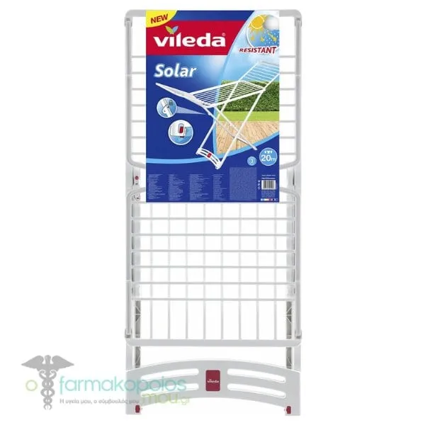 Vileda Solar Clothes Drying Rack White (182x55x88cm), 1pc