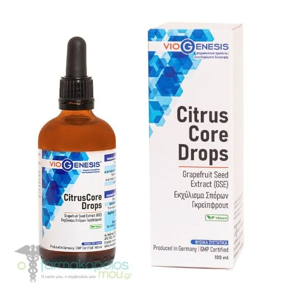 Viogenesis CitrusCore Drops Grapefruit Seed Extract, 100ml