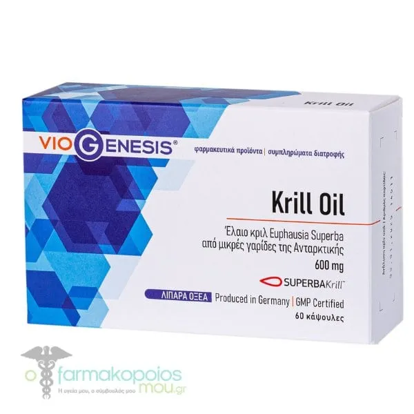 Viogenesis Krill Oil Superba 600mg, 60 softgels