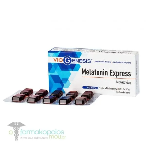 Viogenesis Melatonin Express, 30 gel-tabs