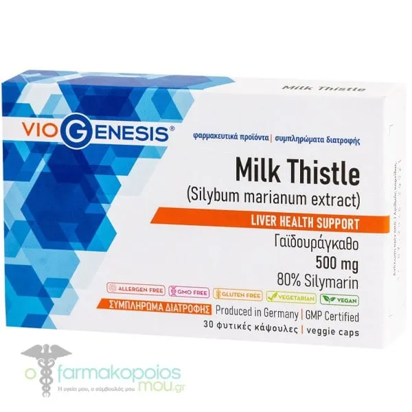 VioGenesis Milk Thistle, 30veg.caps