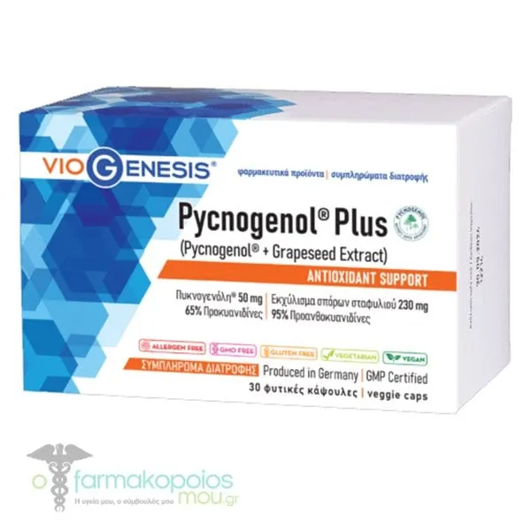 Viogenesis Pycnogenol Plus, 30caps
