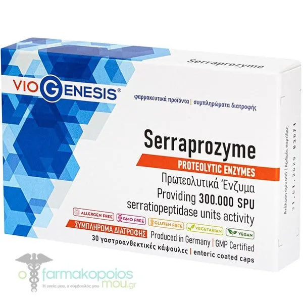 VioGenesis Serraprozyme 300.000 SPU, 30caps