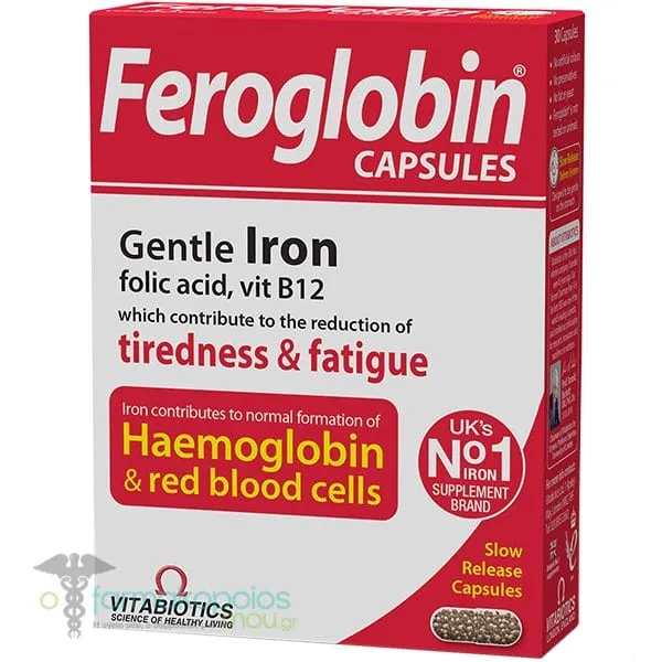 Vitabiotics Feroglobin Gentle Iron, 30caps