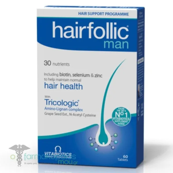 Vitabiotics Hairfollic Man, 60tabs